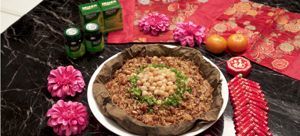 Fried Glutinous Rice in Lotus Leaf